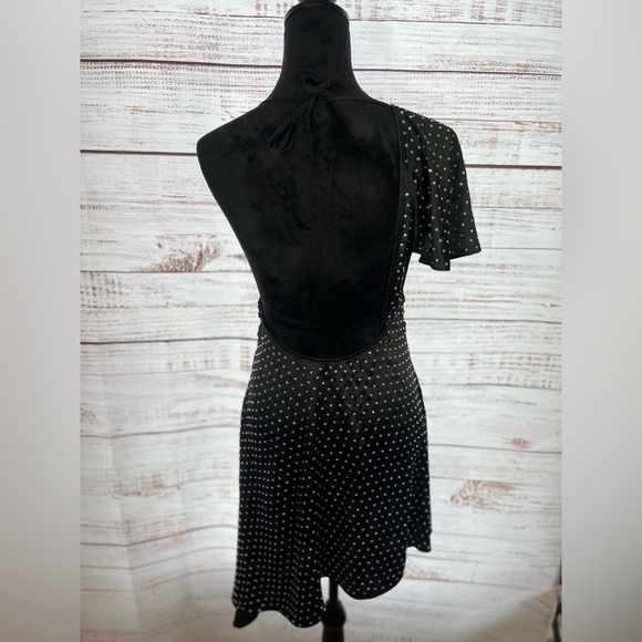 WeWoreWhat Black Rhinestone One Shoulder Sheath Dress - Picture 5 of 8